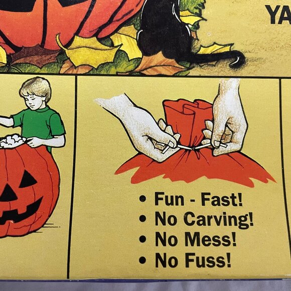 NOS Vintage Halloween Stuff A Pumpkin by Sun Hill Made in USA 114 gallon Leaf - Picture 8 of 14